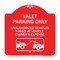 Signmission Valet Parking Unauthorized Vehicles Towed Owner Expense W/ Graphic Alum, 18" L, 18" H, RW-1818-22754 A-DES-RW-1818-22754 - alternate 1